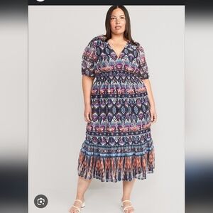 Old Navy Multicolor Geometric Dress